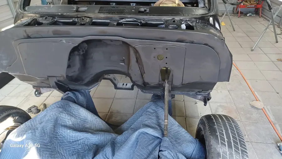 Firewall metal repair and welding detail