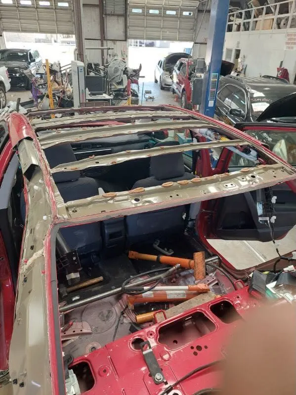 Restoration process photos at Red Barn